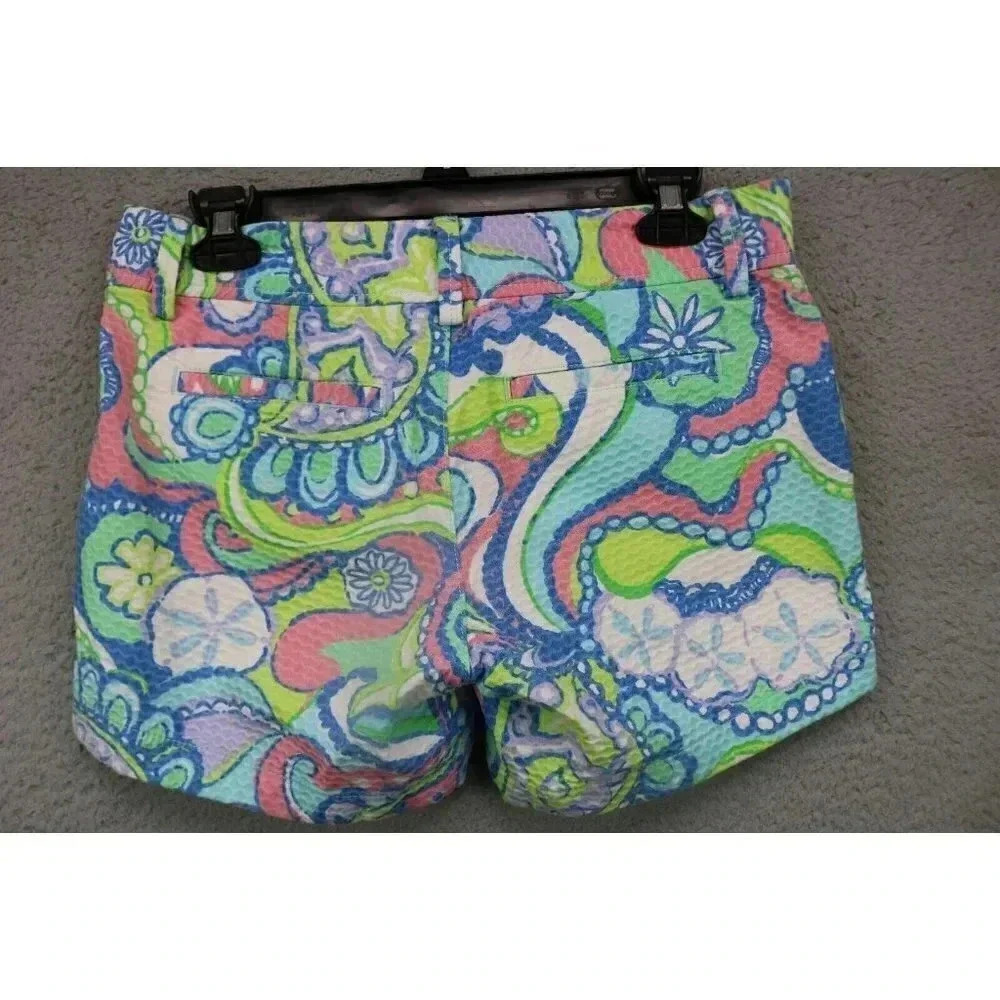 Lilly Pulitzer Women's Quilted Callahan Shorts-Sz. 0-Pockets - Picture 7 of 9